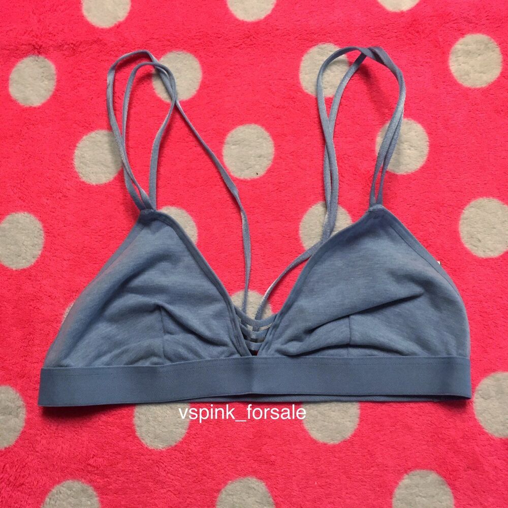 Victoria's Secret Strappy Triangle Bralette new VS Bra Blue